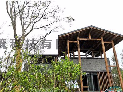 萬科民宿度假村别墅封頂，接待中心施工中